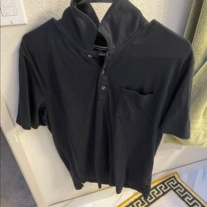 2 black polo shirts